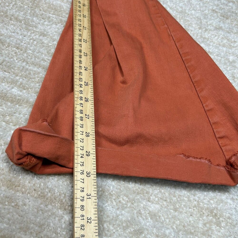 Sneak Peek Jeans Womens 11 Flare Frayed Hem Distressed Rust Orange Bootcut - Picture 4 of 13